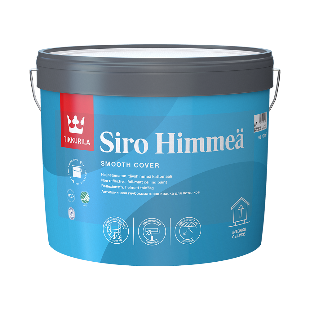 Фарба акрилатна водоемульсійна TIKKURILA Siro Himmea глибокий мат білий 9 л 13,4 кг